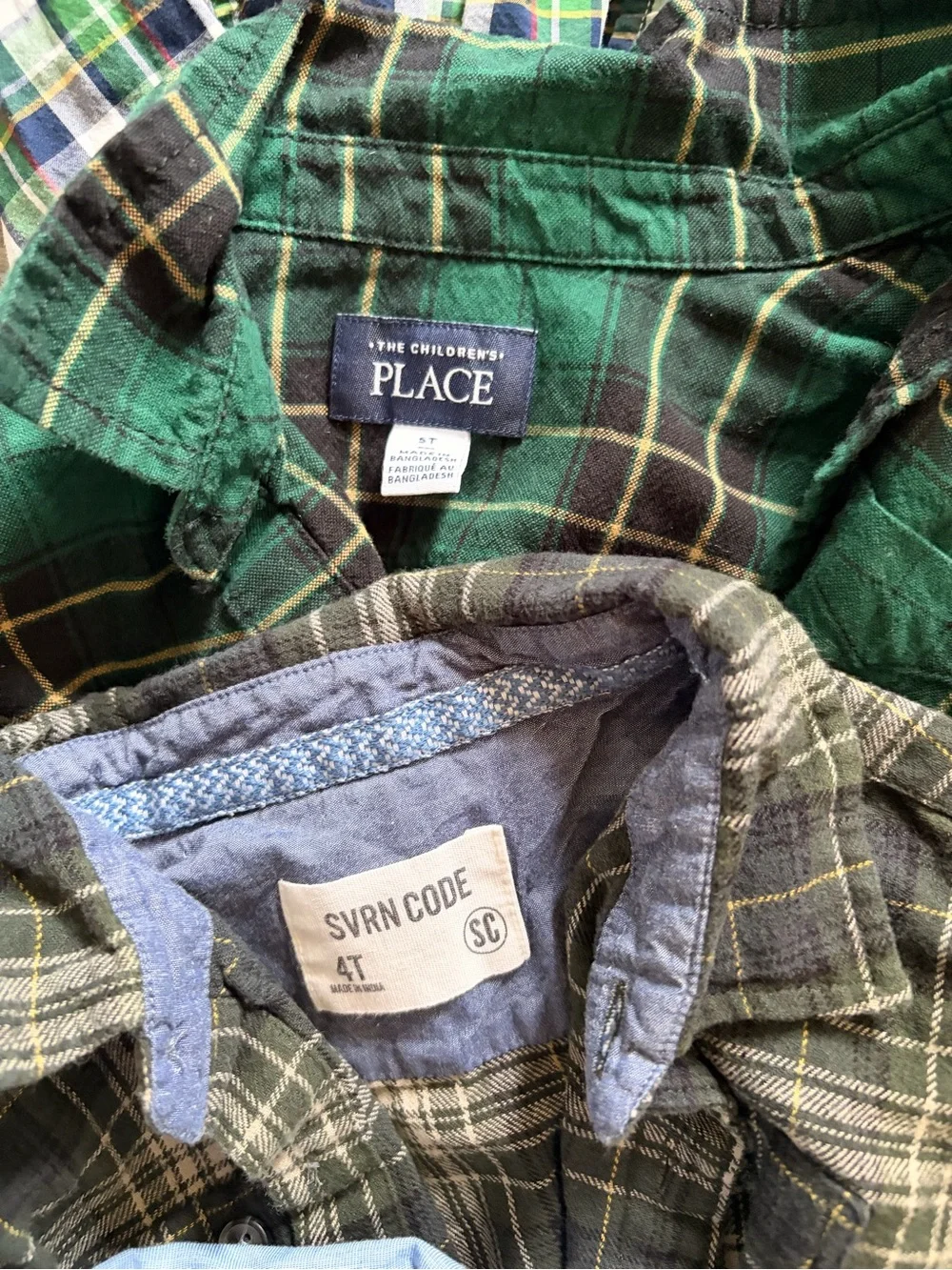 Bundle of Plaid Boys' Button-Down Shirts 4-5t